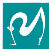 Acrylique sur toile, 50x50x2 cm, 2022 Tableau moderne carré en vert et blanc. Peinture d'un acrobate par Maryline Lièvre